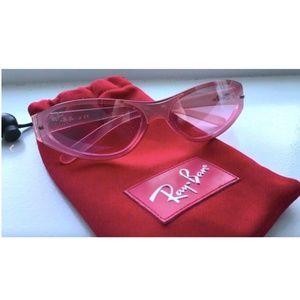 Ray Ban Junior Sunglasses RJ 9026-S Pink Sports 117/71 58 mm - Lenses Scratched